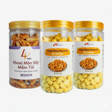 Pack mix 3 loai (nui chien gion $6 + bap chien gion $6 + khoai mon say mam toi $6)