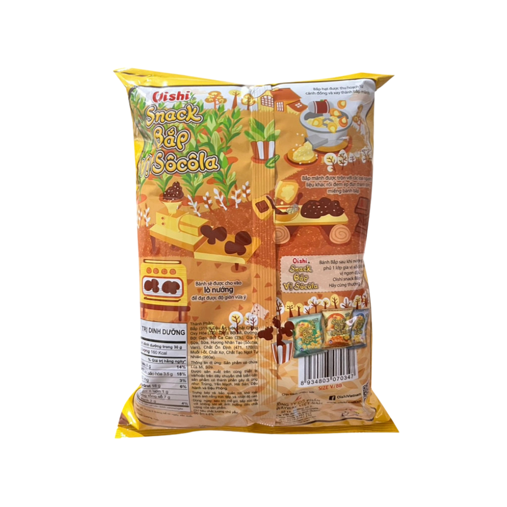 Snack bap vi socola Oishi goi 68g