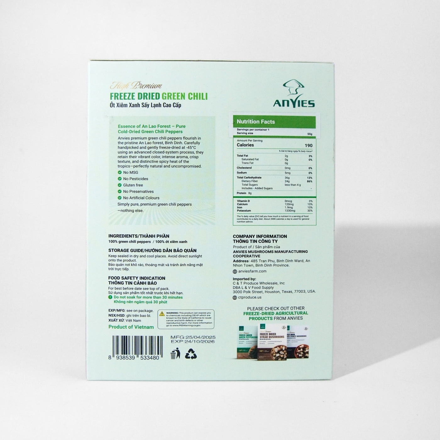 Ot Xiem Xanh Say Lanh Cao Cap