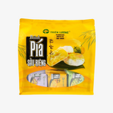 Banh Pia sau rieng 3 vi (dau xanh, tra xanh, khoai mon)