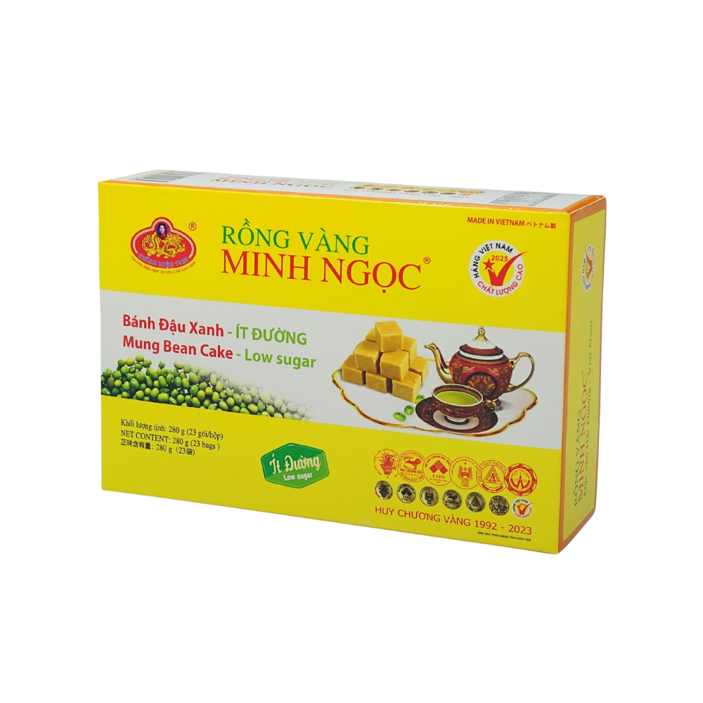 Banh dau xanh Rong Vang Minh Ngoc it duong (23 goi/hop 280g)
