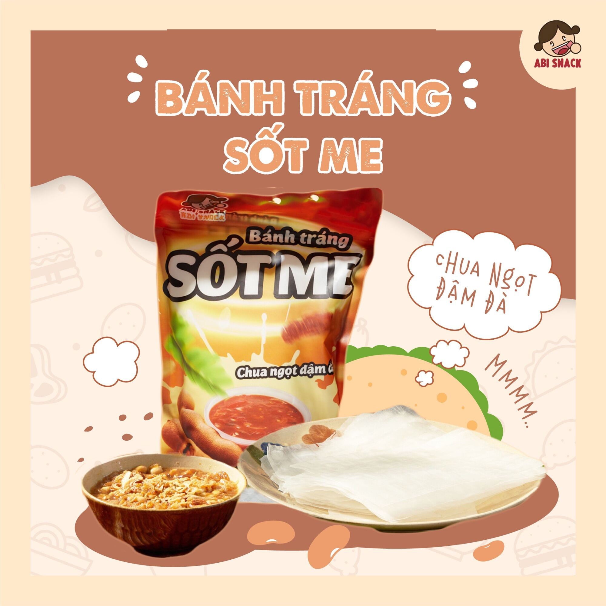 Banh trang sot me Abi - goi 80g