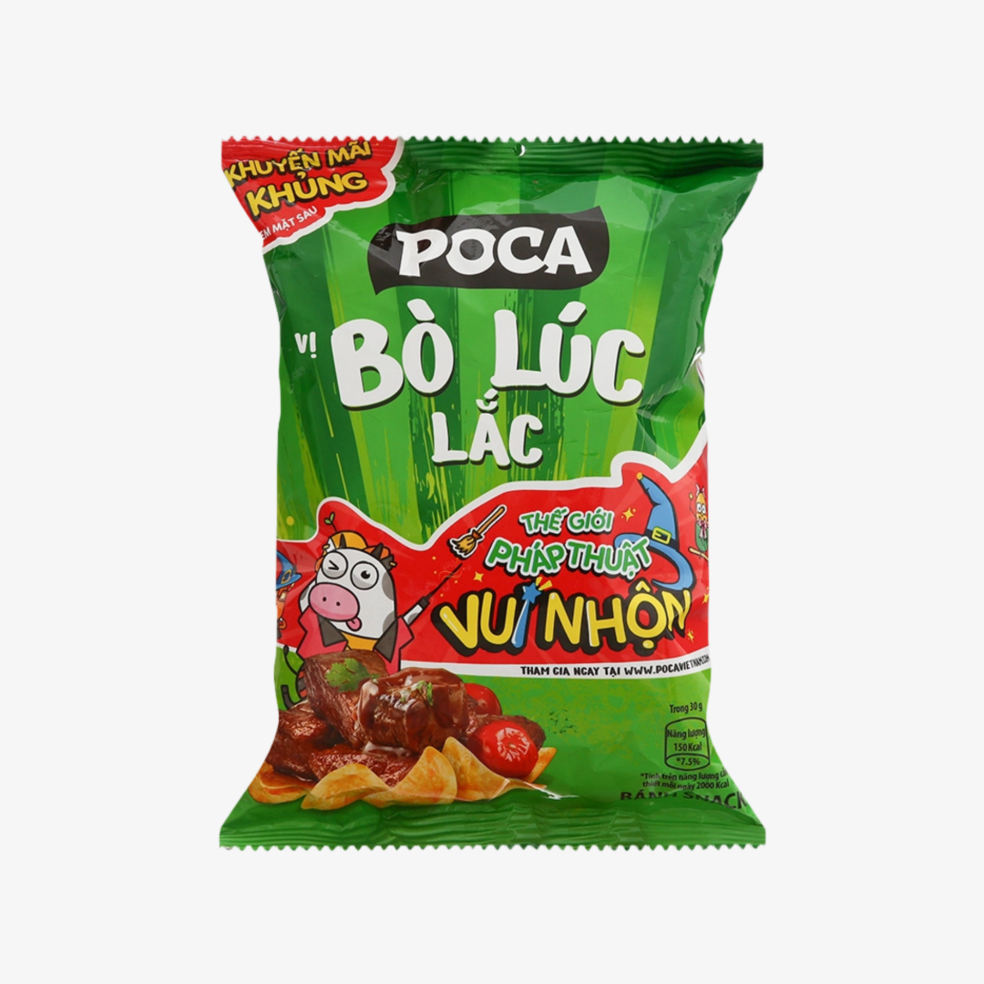 Snack vi bo luc lac Poca goi 65g