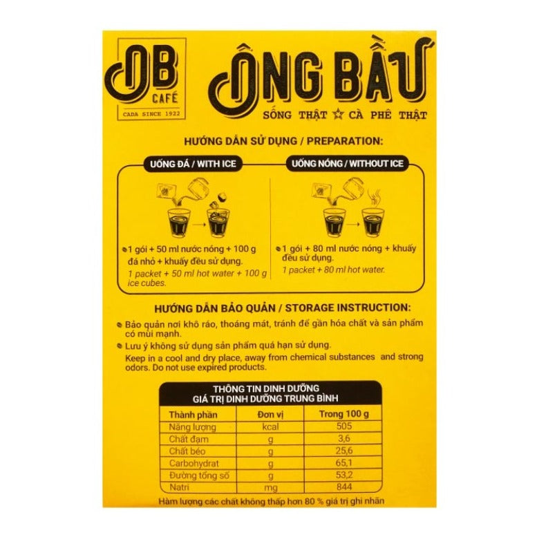 Ca phe muoi hoa tan Ong Bau 220g