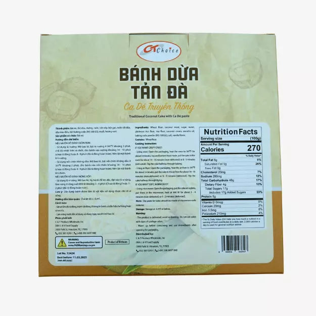Banh Dua Tan Da Ca De Truyen Thong 400G