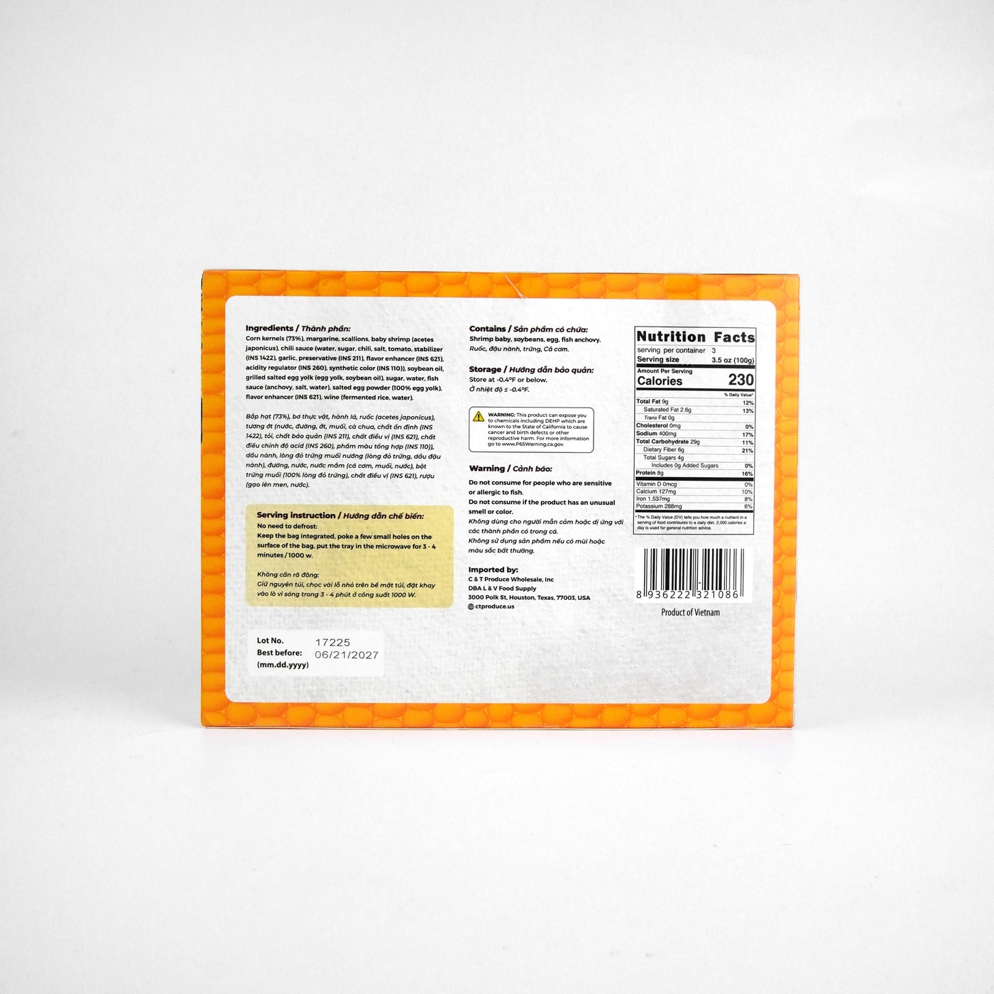 Bap Nep Deo Xao Bo Trung Muoi 300G