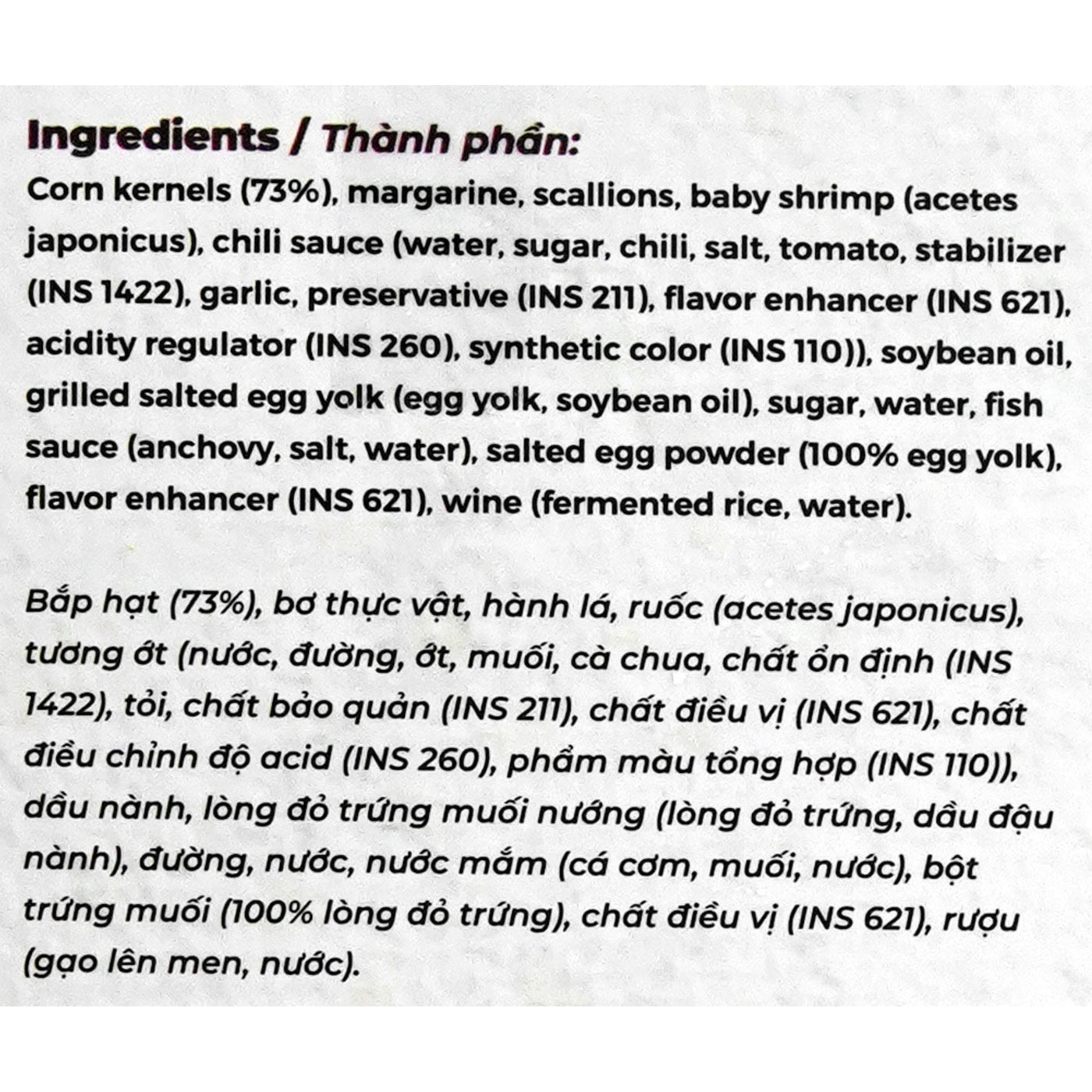 Bap Nep Deo Xao Bo Trung Muoi 300G