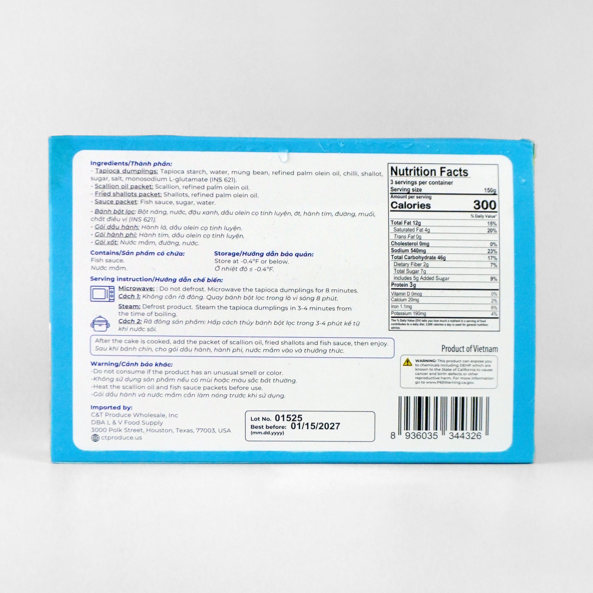 Banh Bot Loc Nhan Dau Xanh 450G