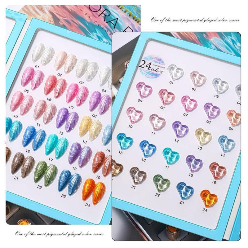 High Reflective Pearl Gel Collection of 24 colors