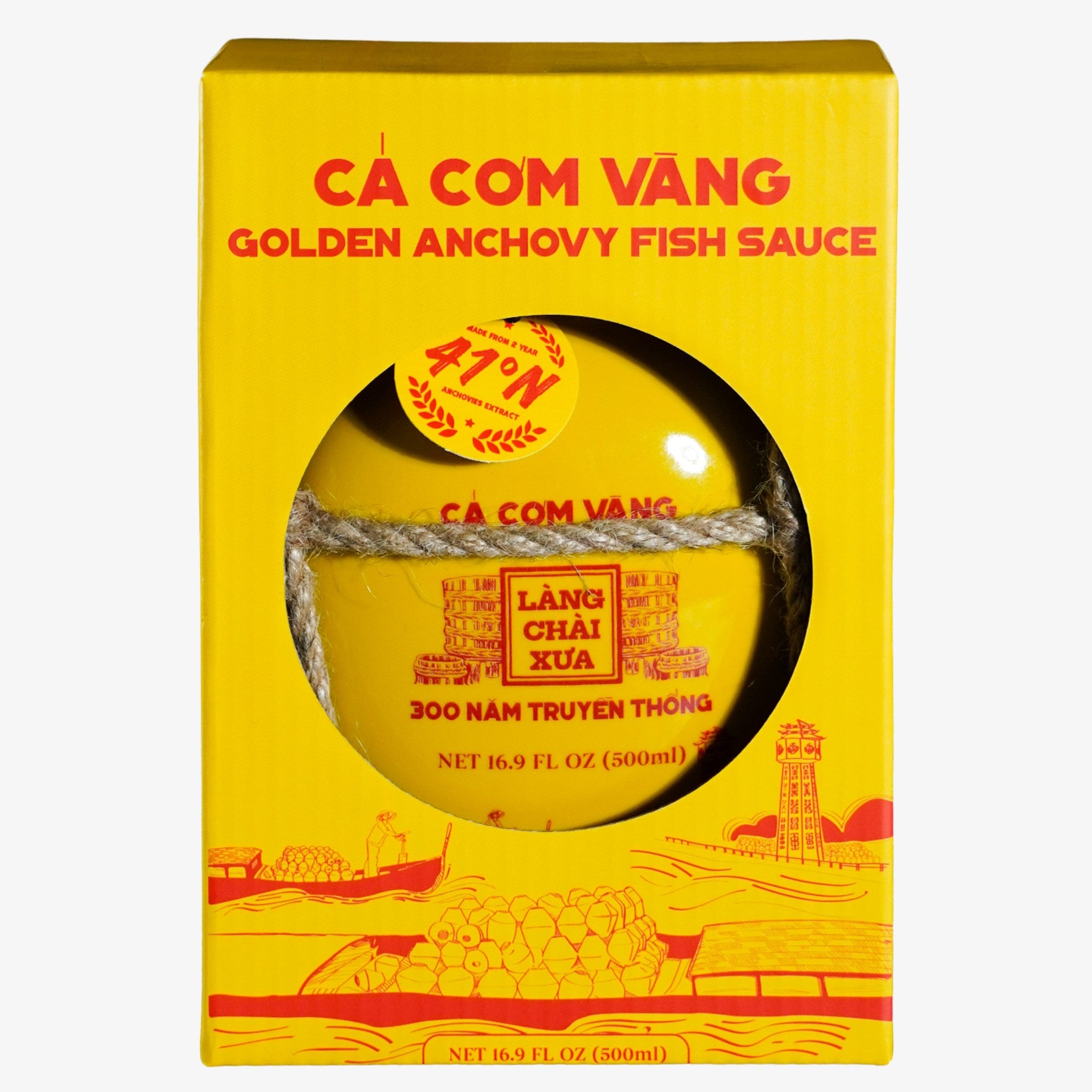 Nuoc Mam Lang Chai Xua (Binh Gom) Ca Com Vang
