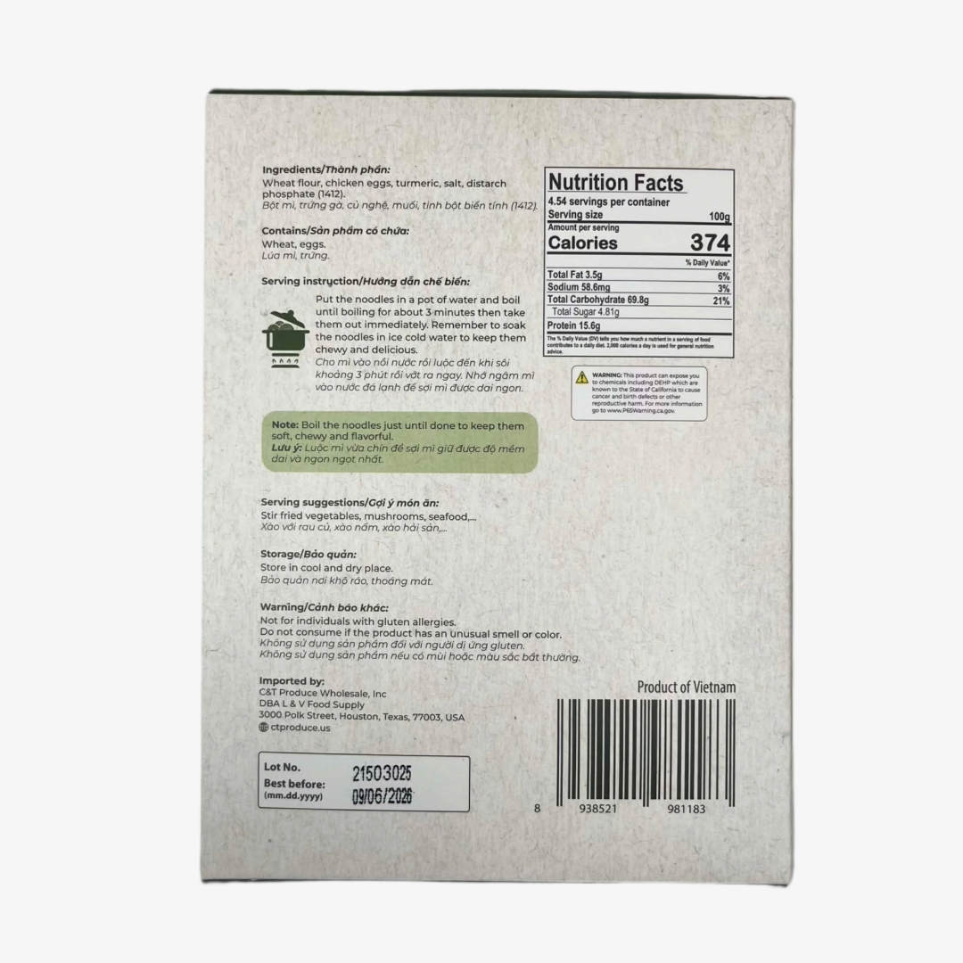 Mi trung soi nho (PLT) - 454g