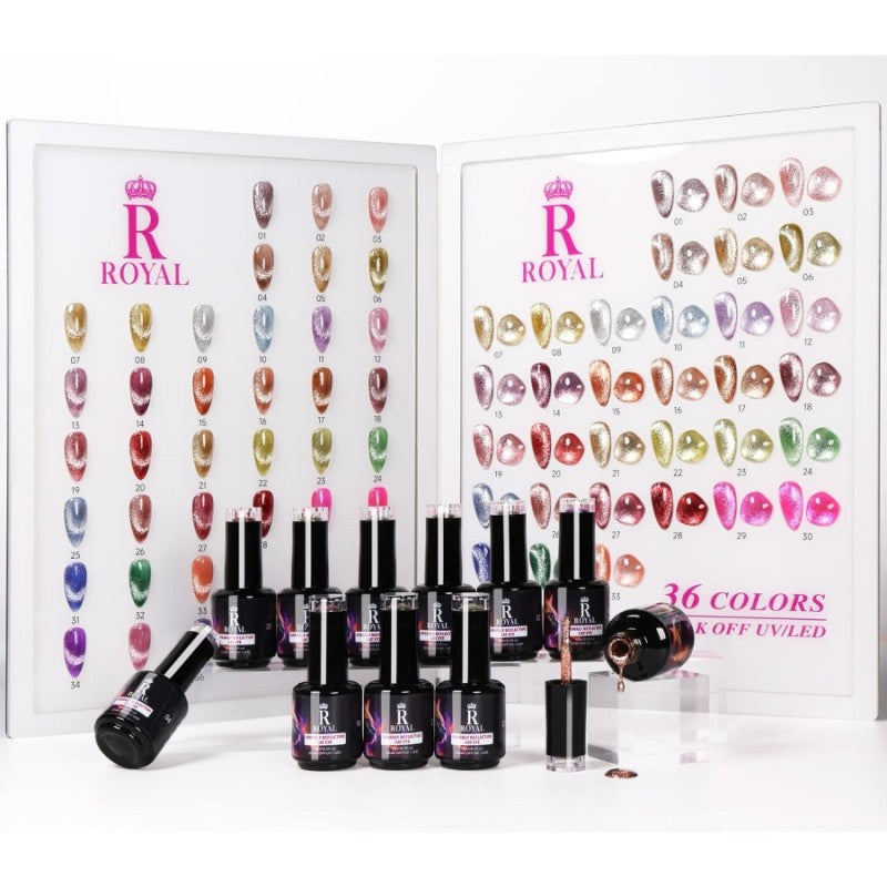 Royal SPARKLY REFLECTIVE Cateyes 36 Colors Collection