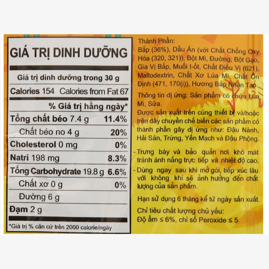 Snack bap ngot Oishi goi 32g