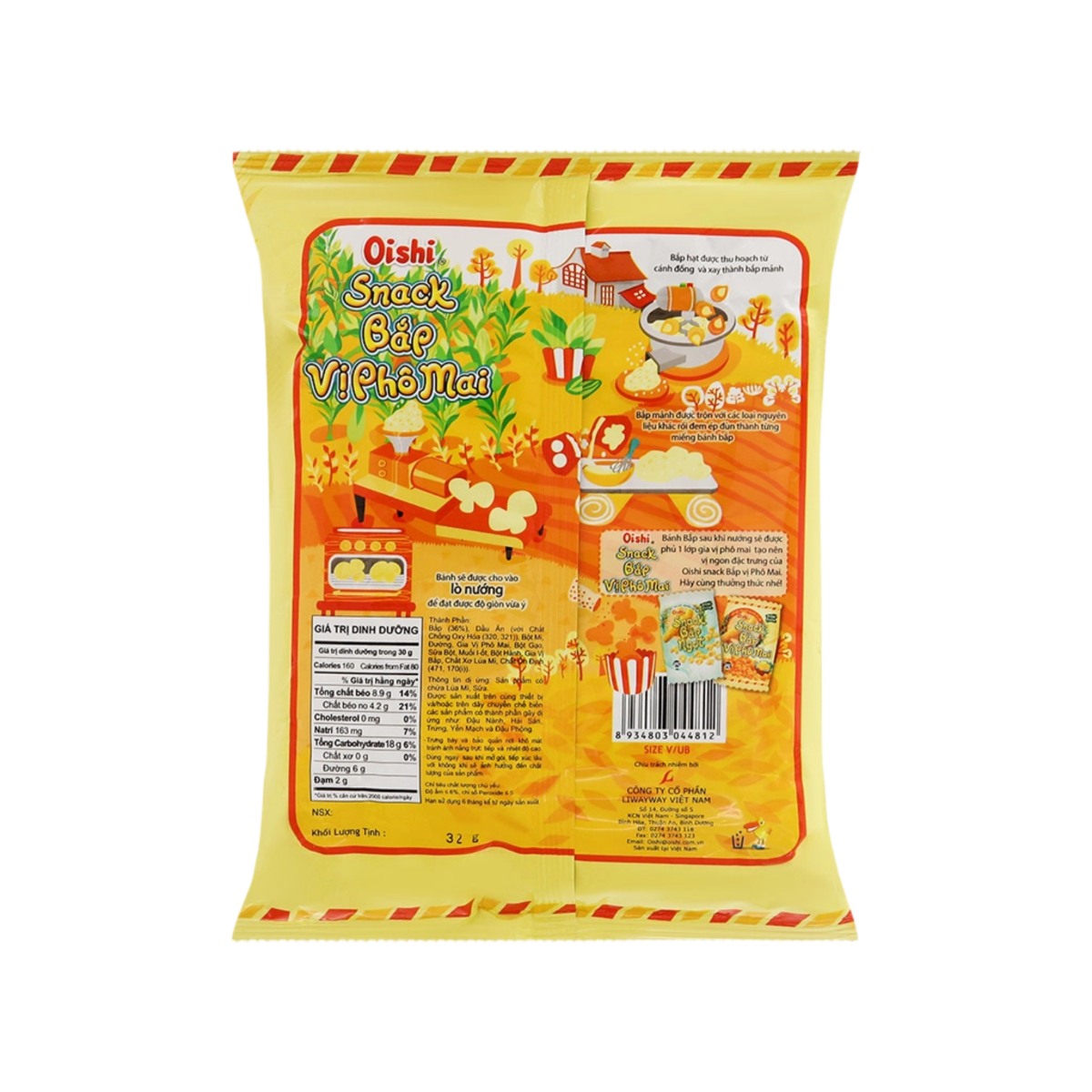Snack bap vi pho mai Oishi 32g
