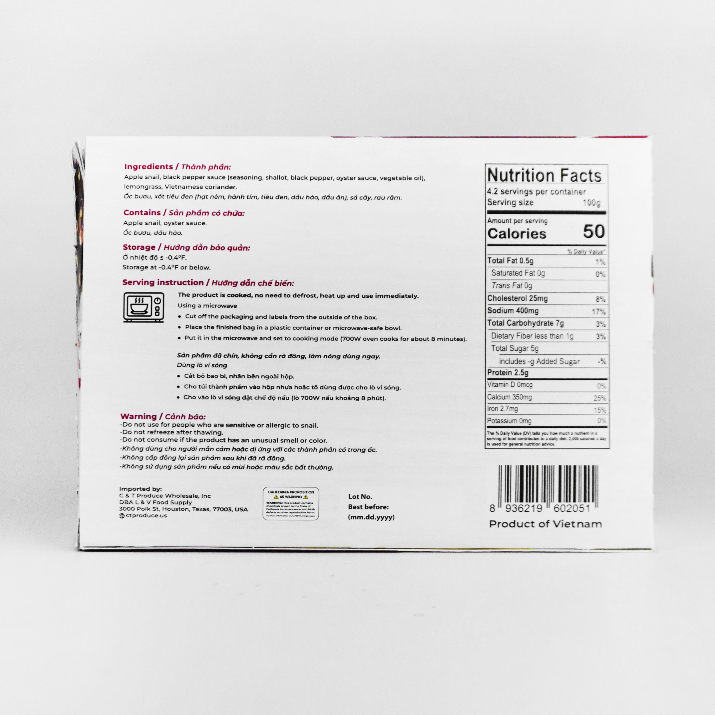 Oc Buou Xot Tieu Den 420G